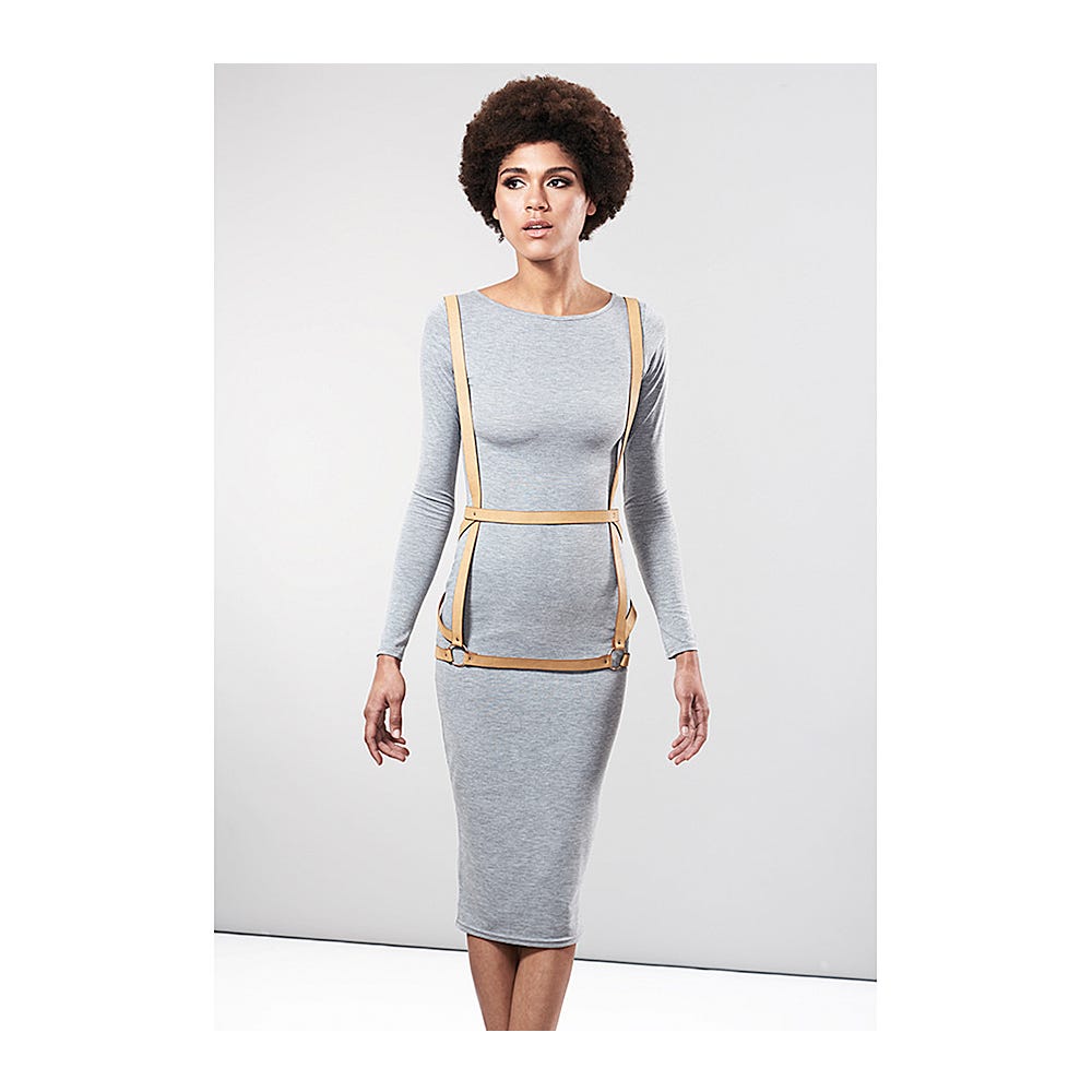 Maze Arrow Dress Harness Brun - Lustly