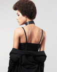 MAZE Wide Choker Black - Lustly