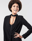 MAZE Wide Choker Black - Lustly