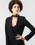 MAZE Wide Choker Black - Lustly