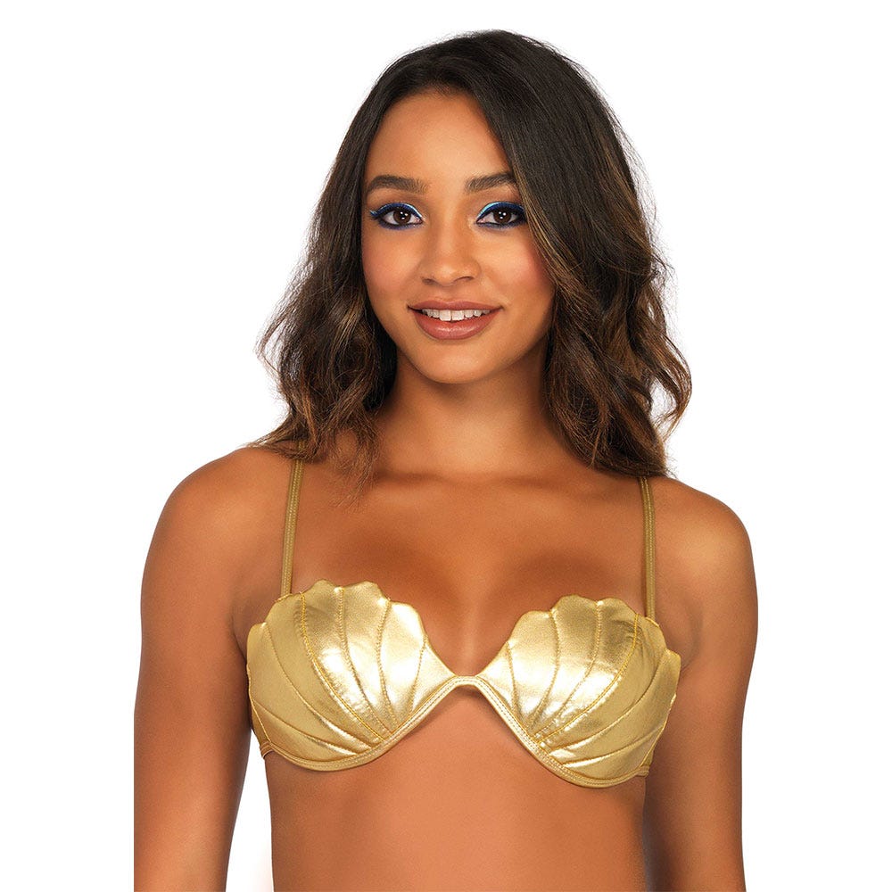 Mermaid Shell Bra Gold - Lustly