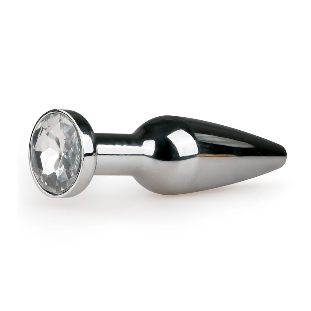 Metal Butt Plug No. 9 Silver/Clear - Lustly