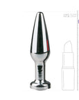 Metal Butt Plug No. 9 Silver/Clear - Lustly