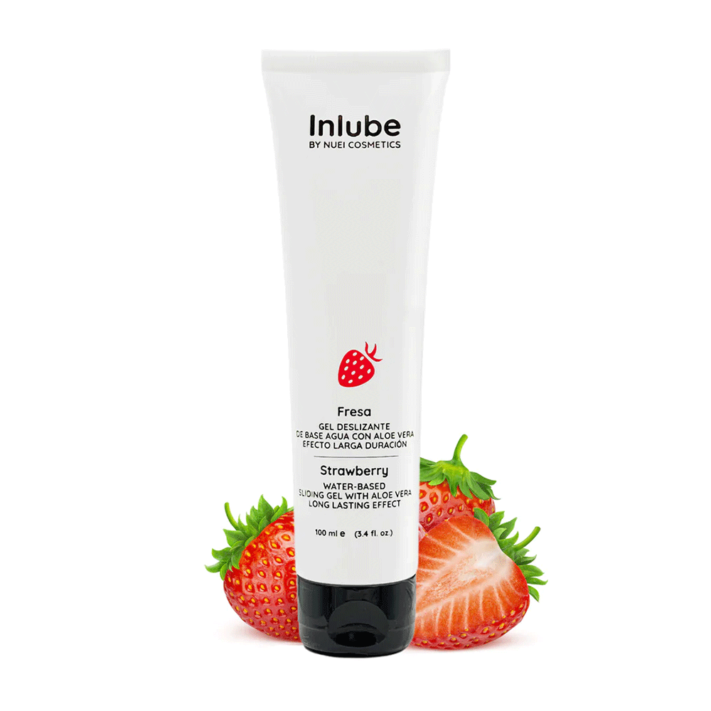 NUEI Vattenbaserat Smaksatt Glidmedel Strawberry 100ml - Lustly