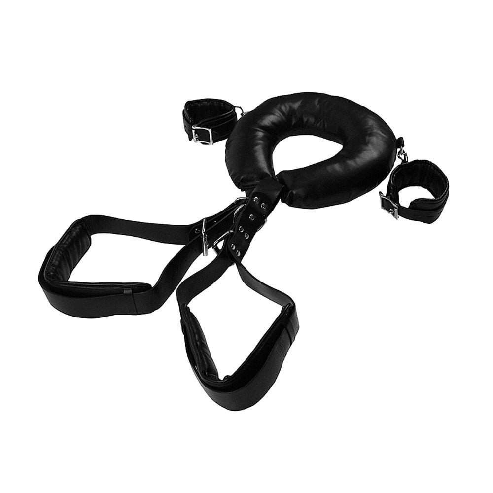 Padded Thigh Sling with Hand Cuffs - Lustly