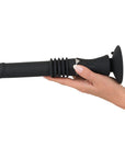 Portable Fucking Machine Thrusting Vibrator storlek jämfört med en hand