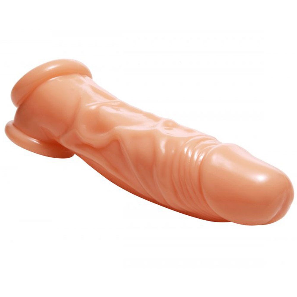 Realistic Flesh Penis Enhancer & Ball Stretcher Beige - Lustly