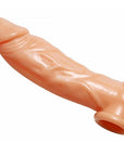 Realistic Flesh Penis Enhancer & Ball Stretcher Beige - Lustly