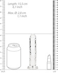 RealRock Dildo with Suction Cup Clear 14,5cm - Lustly