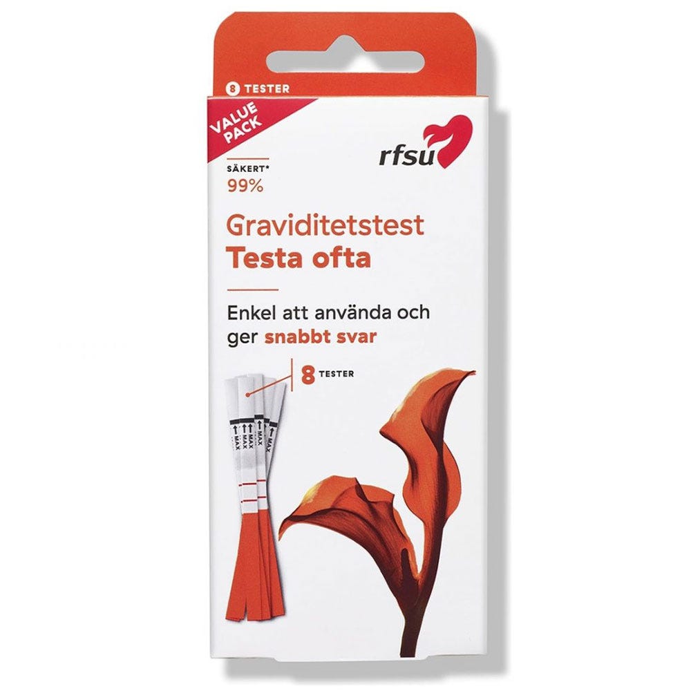 RFSU Graviditetstest Testa Ofta 8 - pack - Lustly