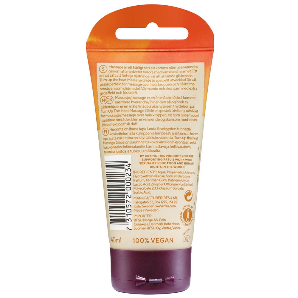 RFSU Turn Up The Heat Massage & Glide 40ml - Lustly