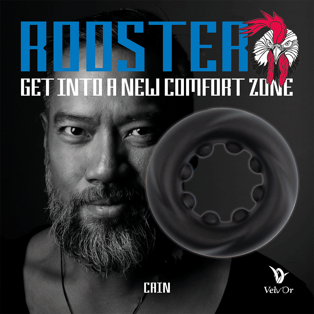 Rooster Cain Bulky Cock Ring with Pressure Bumps - Lustly