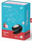 Satisfyer Double Joy Black Appstyrd Parvibrator - Lustly