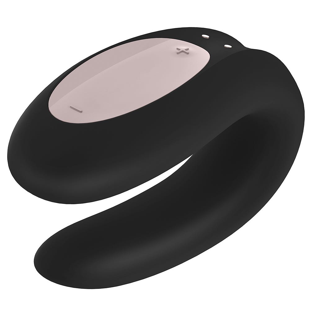 Satisfyer Double Joy Black Appstyrd Parvibrator - Lustly