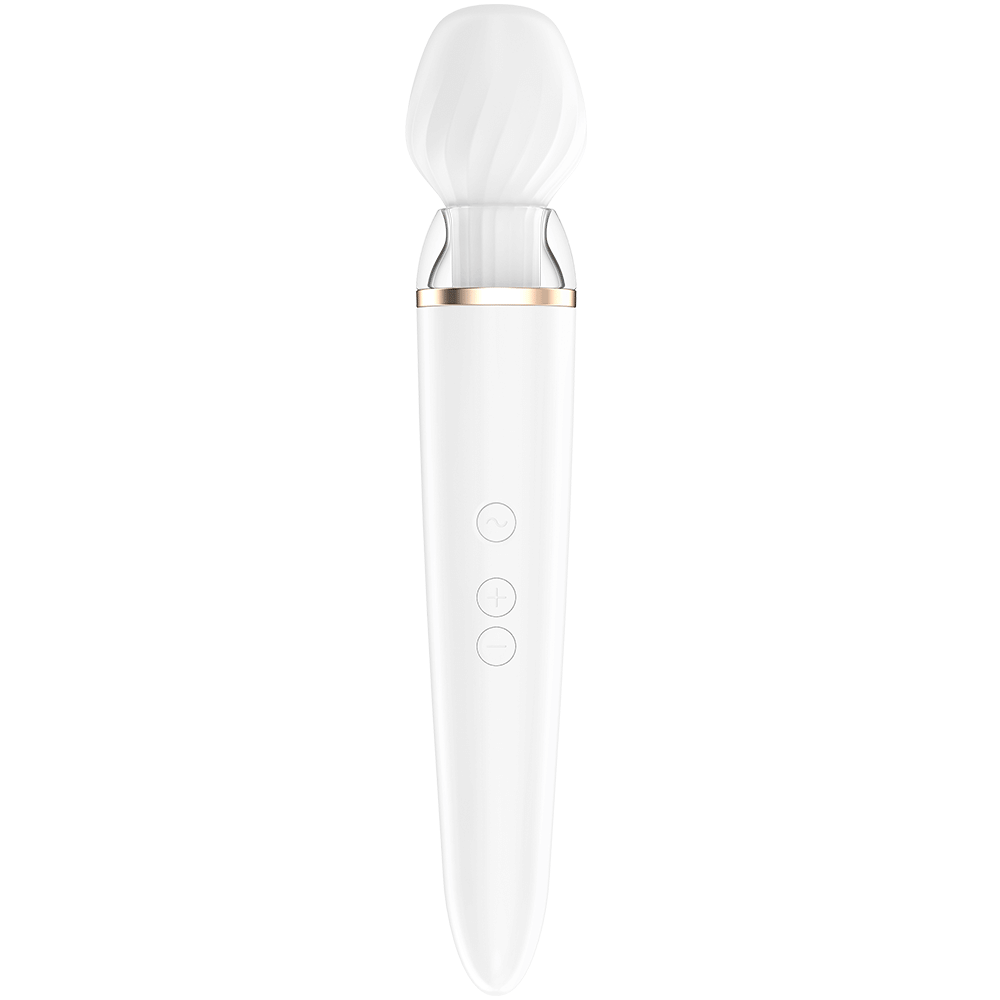 Satisfyer Double Wand - er White Appstyrd Magic Wand - Lustly