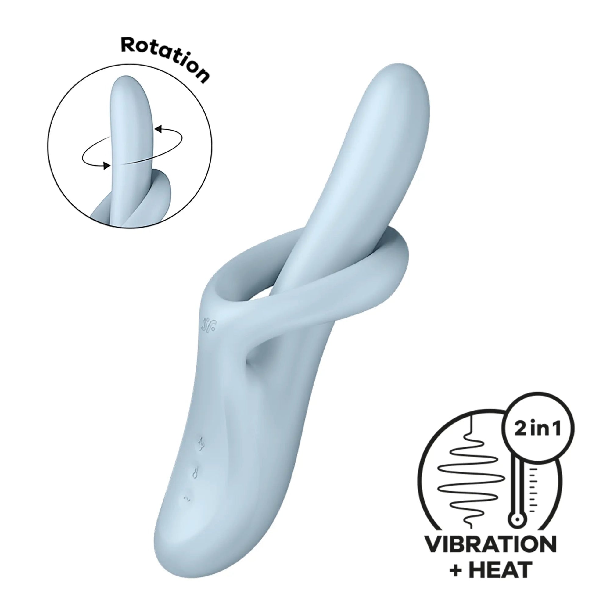 Satisfyer Heat Flex 4 Rabbit Ljusblå - Lustly