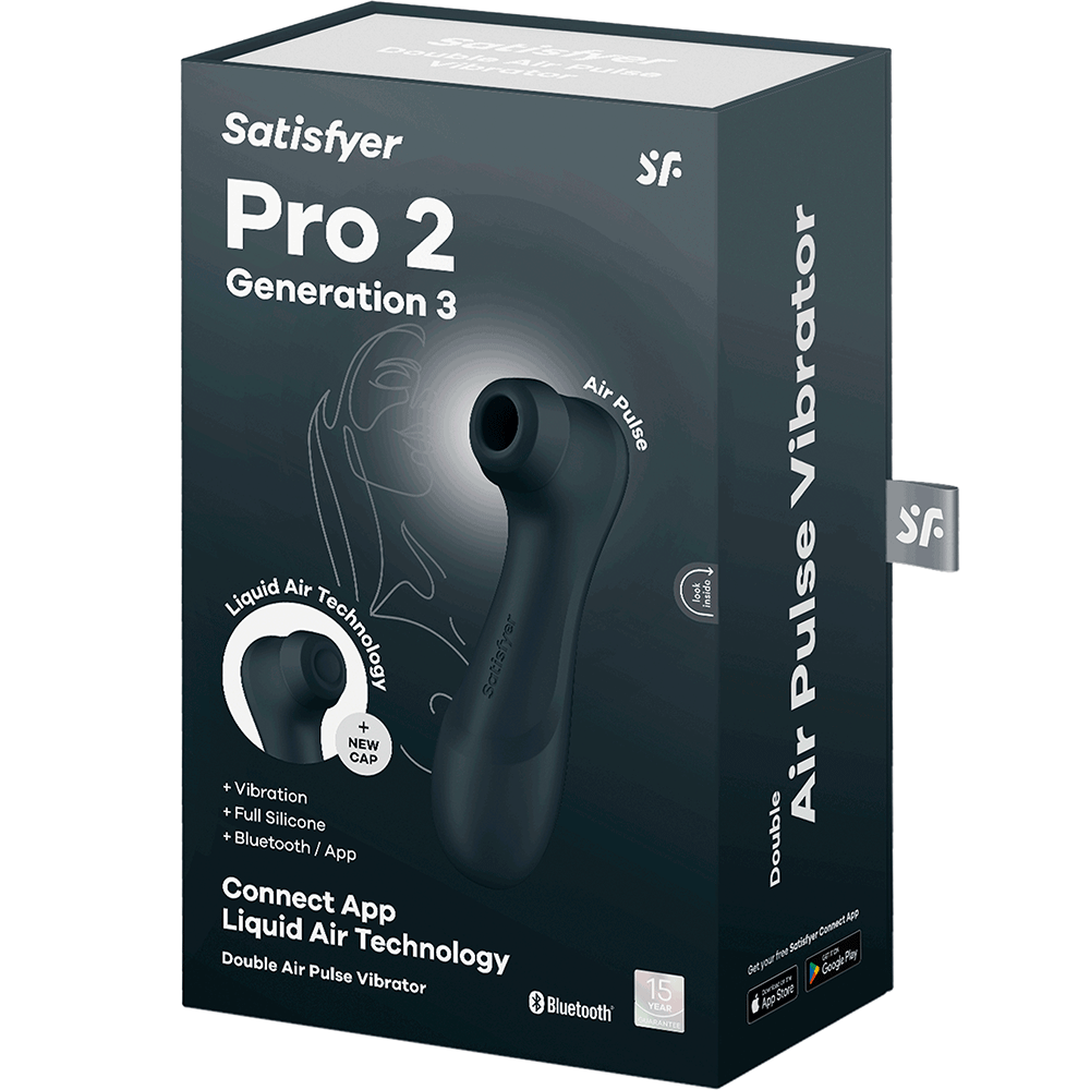 Satisfyer Pro 2 Generation 3 Connect App Black Lufttrycksvibrator - Lustly
