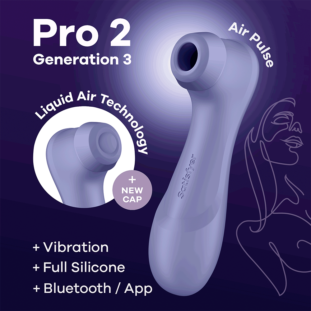 Satisfyer Pro 2 Generation 3 Connect App Lilac Lufttrycksvibrator - Lustly