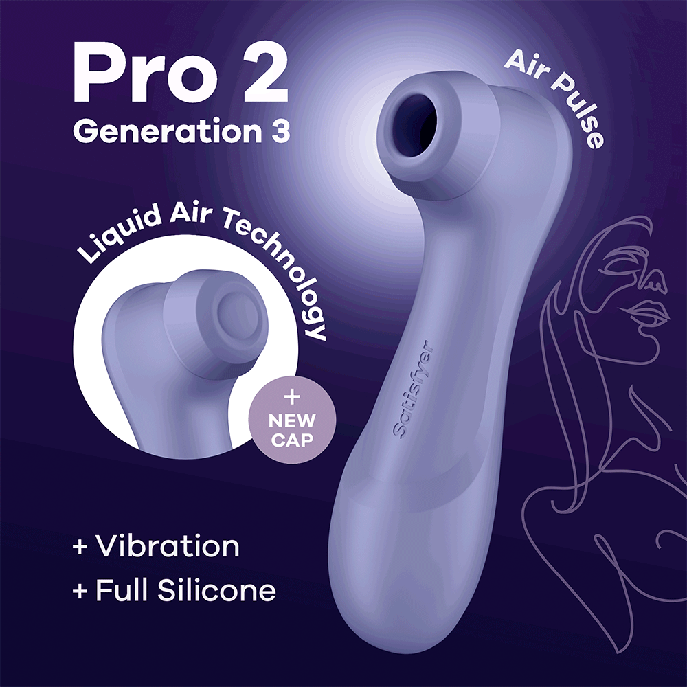Satisfyer Pro 2 Generation 3 Lilac Lufttrycksvibrator - Lustly