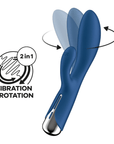 Satisfyer Spinning Rabbit 1 Blå - Lustly