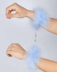 Secret Play Fuzzy Handcuffs Blue - Lustly