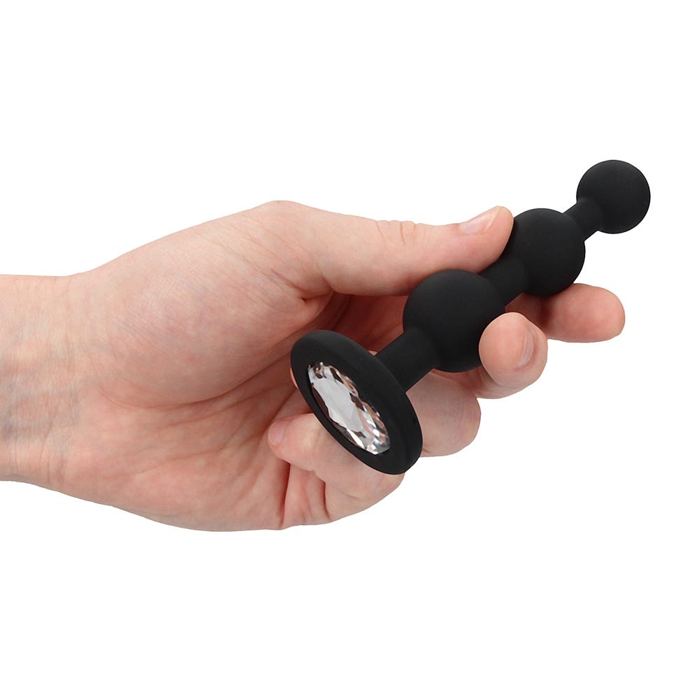 Silicone Beaded Diamond Butt Plug - Lustly