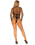 Turtleneck fishnet teddy - Lustly