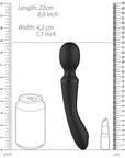 Vive Enora Wand & Vibrator Black - Lustly
