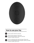 Vive Enora Wand & Vibrator Black - Lustly