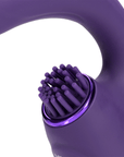 Närbild på VIVE Gen Rabbitvibrator med Borste Lila borste mot vit bakgrund.