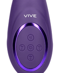 Närbild på VIVE Gen Rabbitvibrator med Borste Lila knappar mot vit bakgrund.
