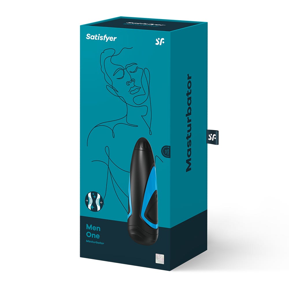 förpackningen till Satisfyer Men One Realistisk Masturbator