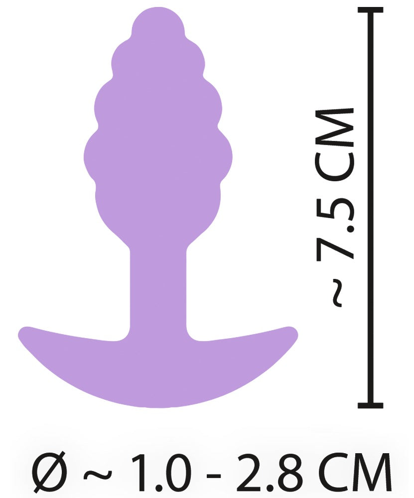 Lila Cuties Mini Buttplug i flexibel soft touch-silikon