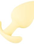 Gul Cuties buttplug i mjuk följsam silikon