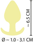 Gul Cuties Mini Buttplug med 3,1 cm som mest