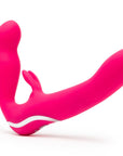 Happy Rabbit Strapless Strap-On i rosa med dubbla vibratorer