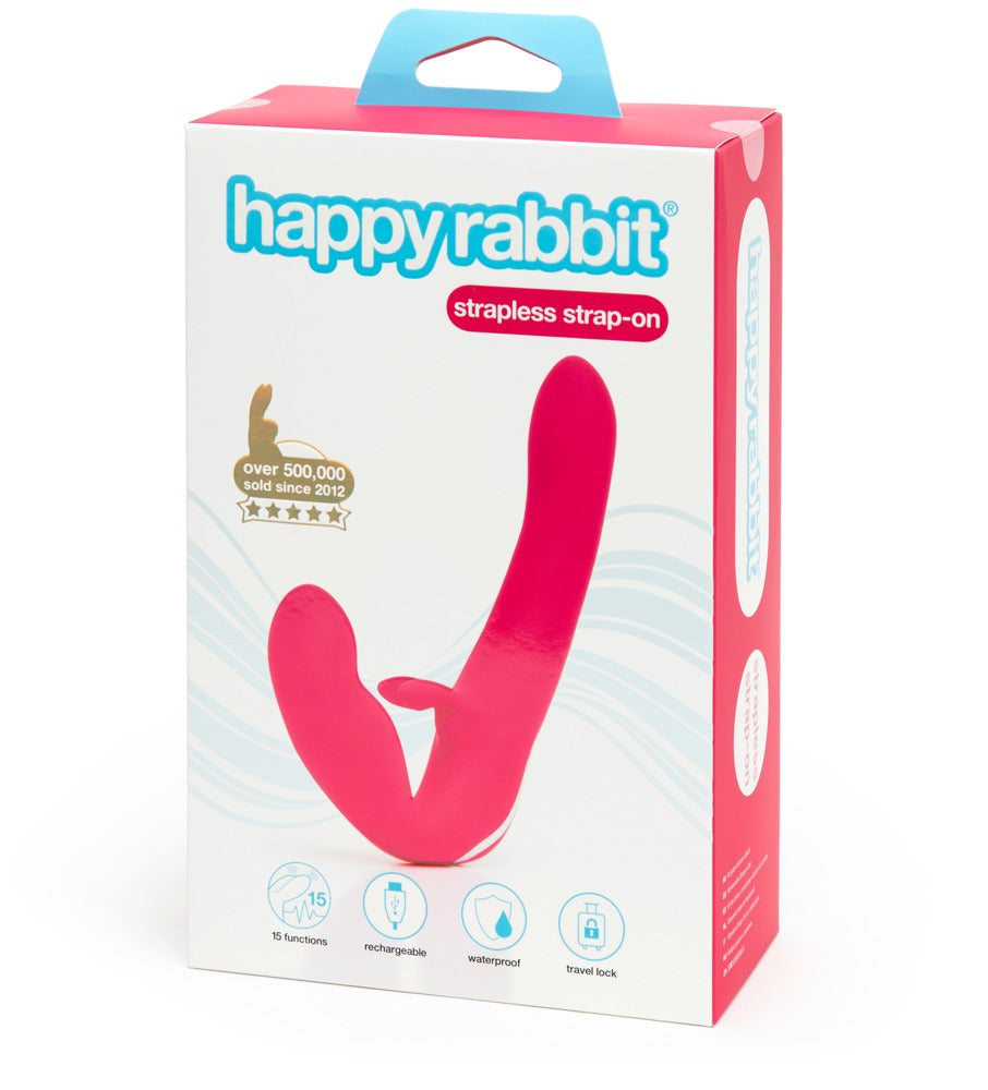 Förpackning till Happy Rabbit Strapless Strap-On i rosa