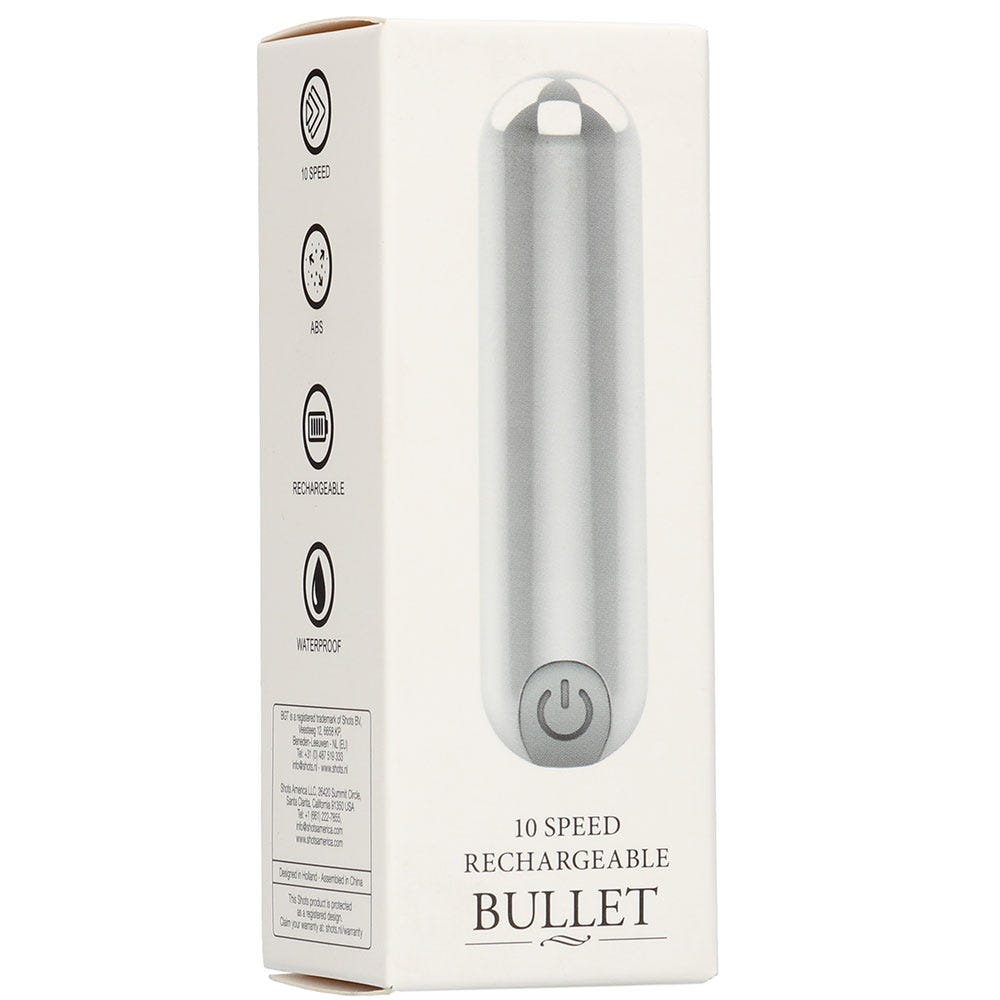 10 Speed Rechargeable Bullet Silver - Lustly