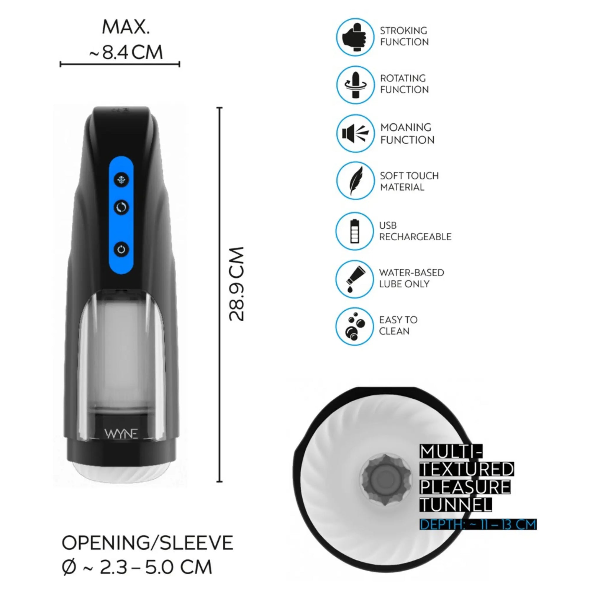 En informationsbild på WYNE Masturbator 09