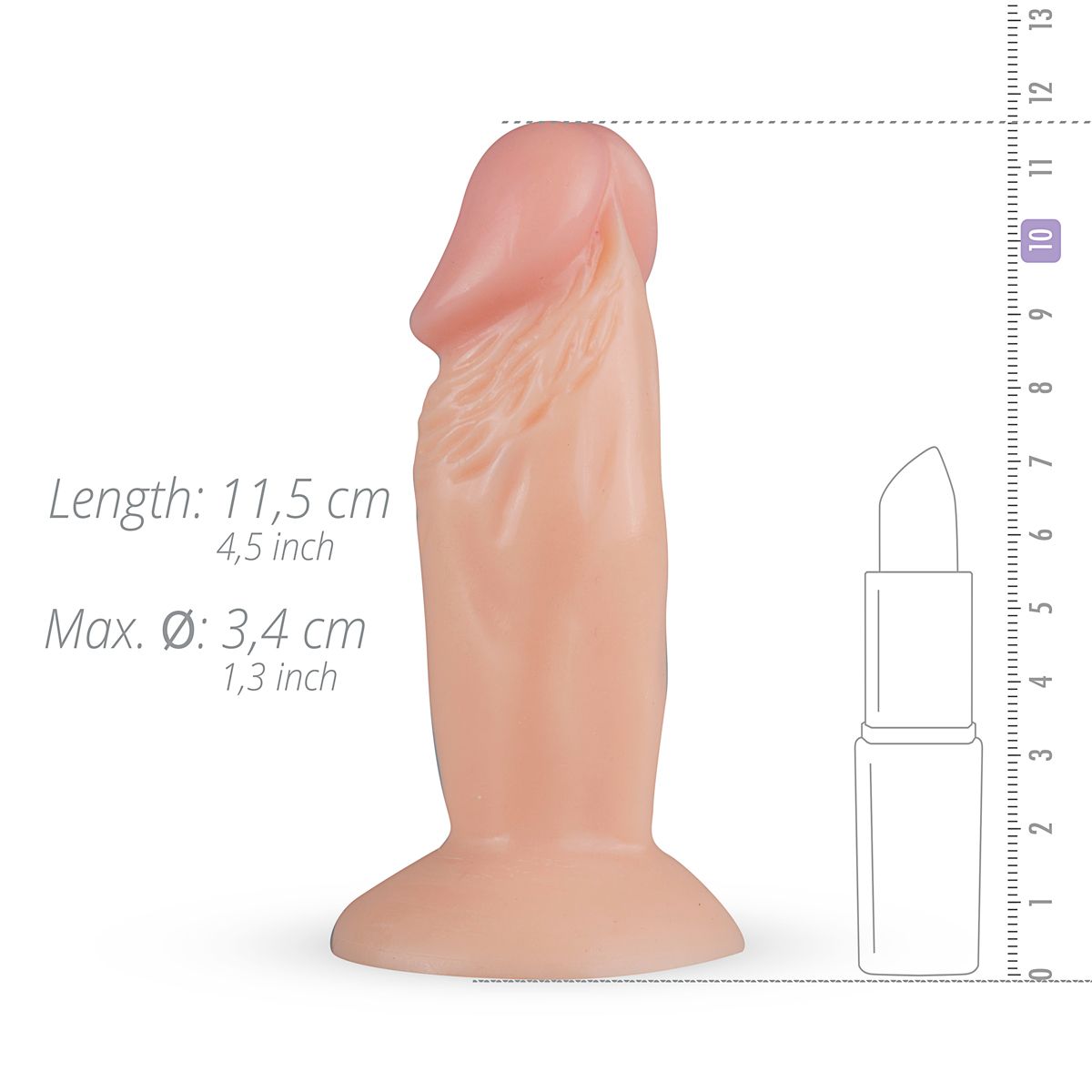Real Fantasy Archi – kompakt realistisk dildo med sugpropp