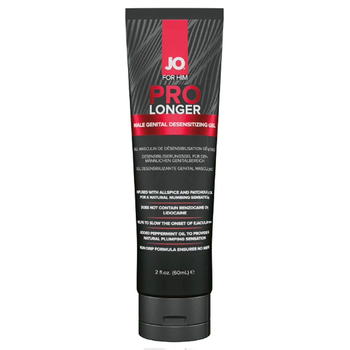 Produktbild på JO Prolonger Gel 60 ml mot vit bakgrund