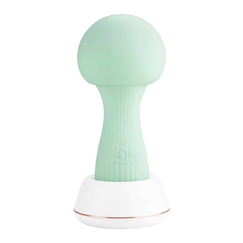 OTOUCH Mushroom svampformad vibrator i grön silikon med tygpåse