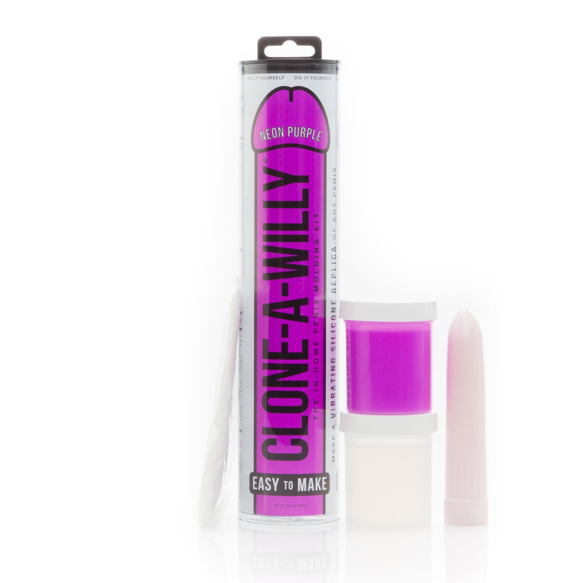 Clone-A-Willy Neon Purple – neonlila silikonkopia med vibrator