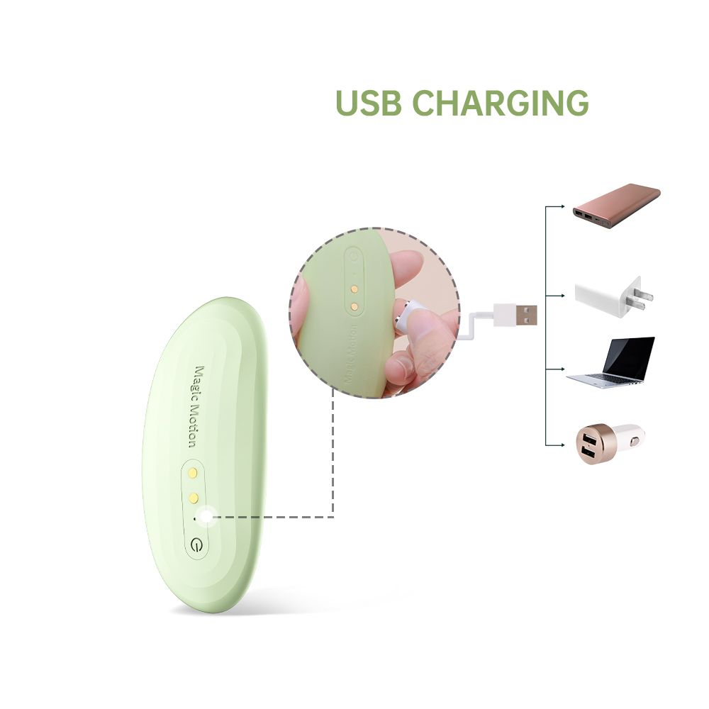 Grön Magic Motion Nyx trosvibrator, sidovy