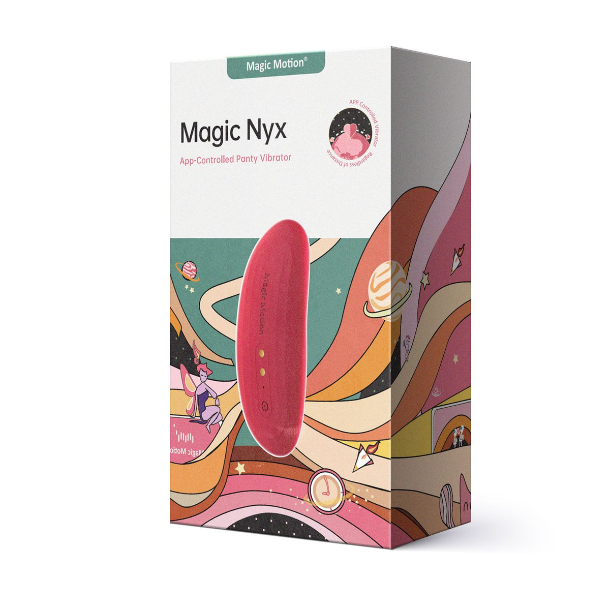Magic Motion Nyx med USB-laddning, röd smart trosvibrator