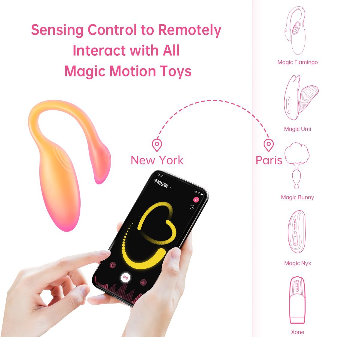 Magic Motion Flamingo Max squeeze-kontroll