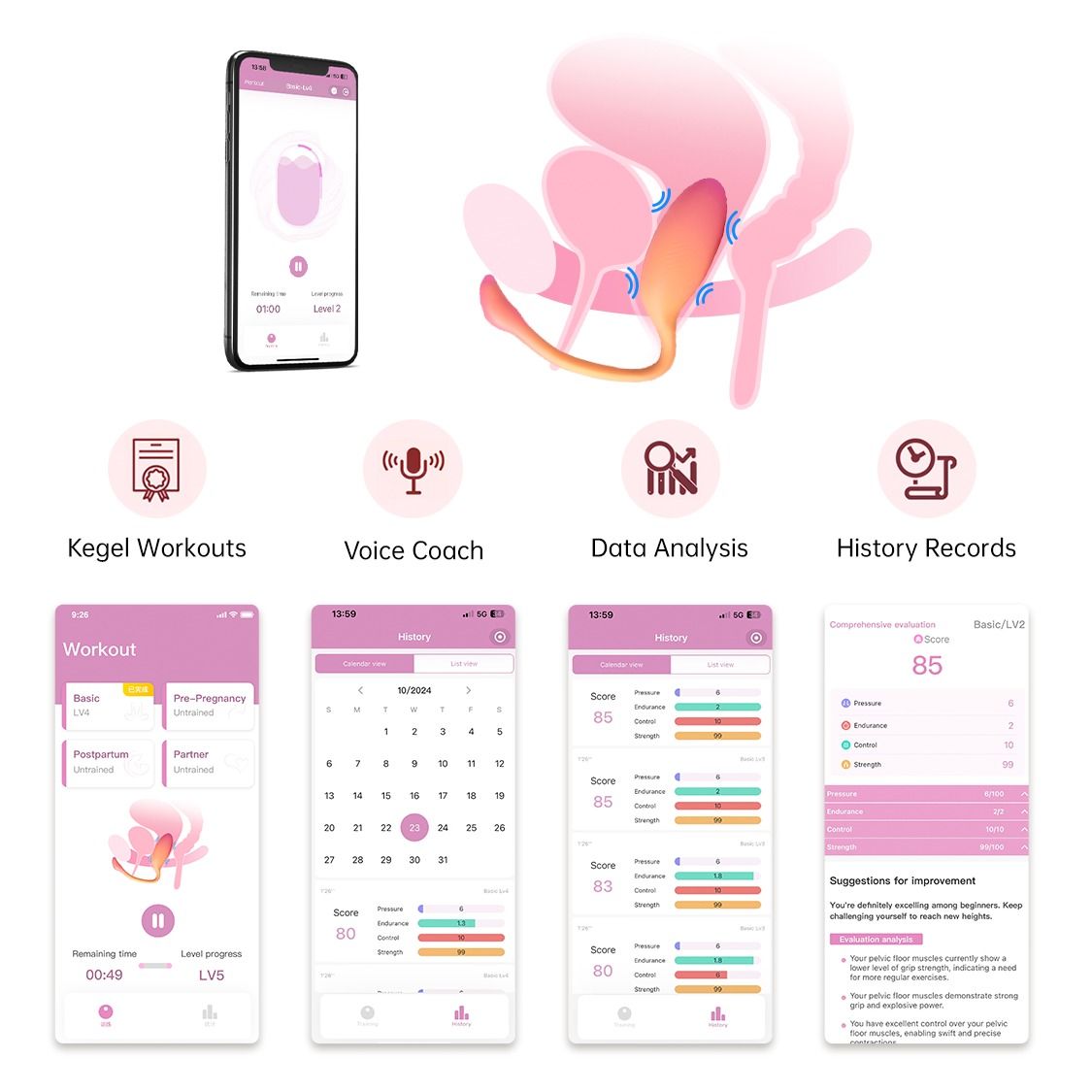 Magic Motion Flamingo Max med förvaringsbox och USB-laddkabel