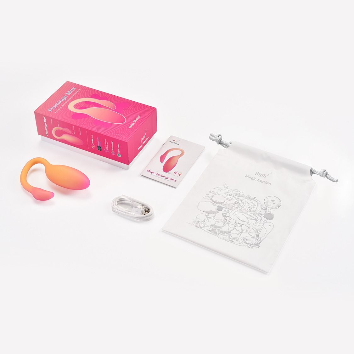 Orange Magic Motion Flamingo Max med indragningssnodd