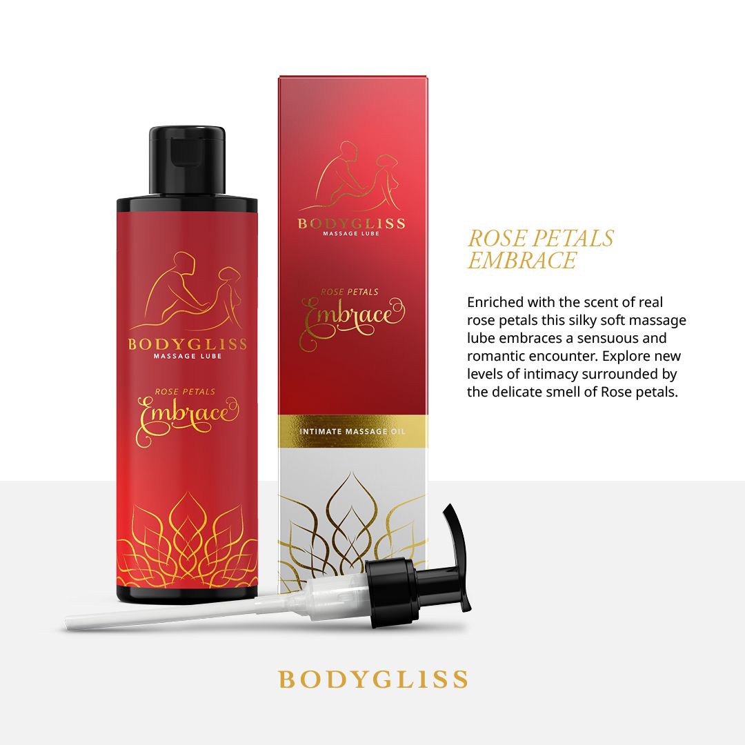 BodyGliss Rose Petals silikonbaserad massageolja med E-vitamin