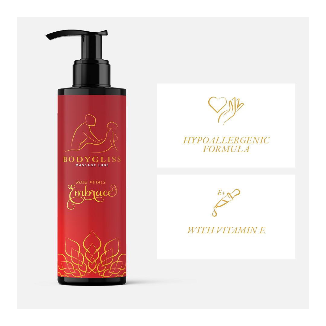 BodyGliss Rose Petals massageolja &amp; glidmedel, 150 ml